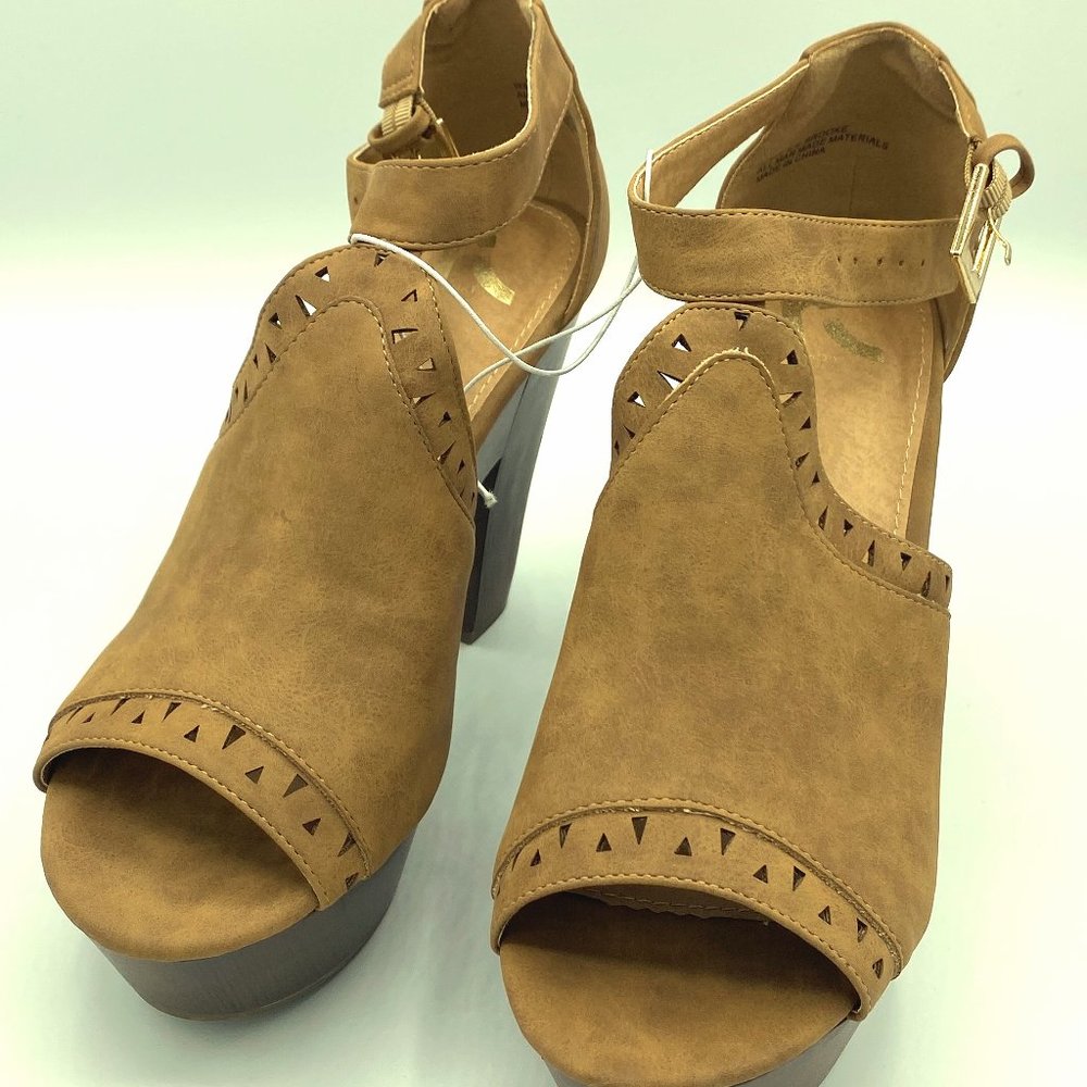 Report Brown Platform Heels